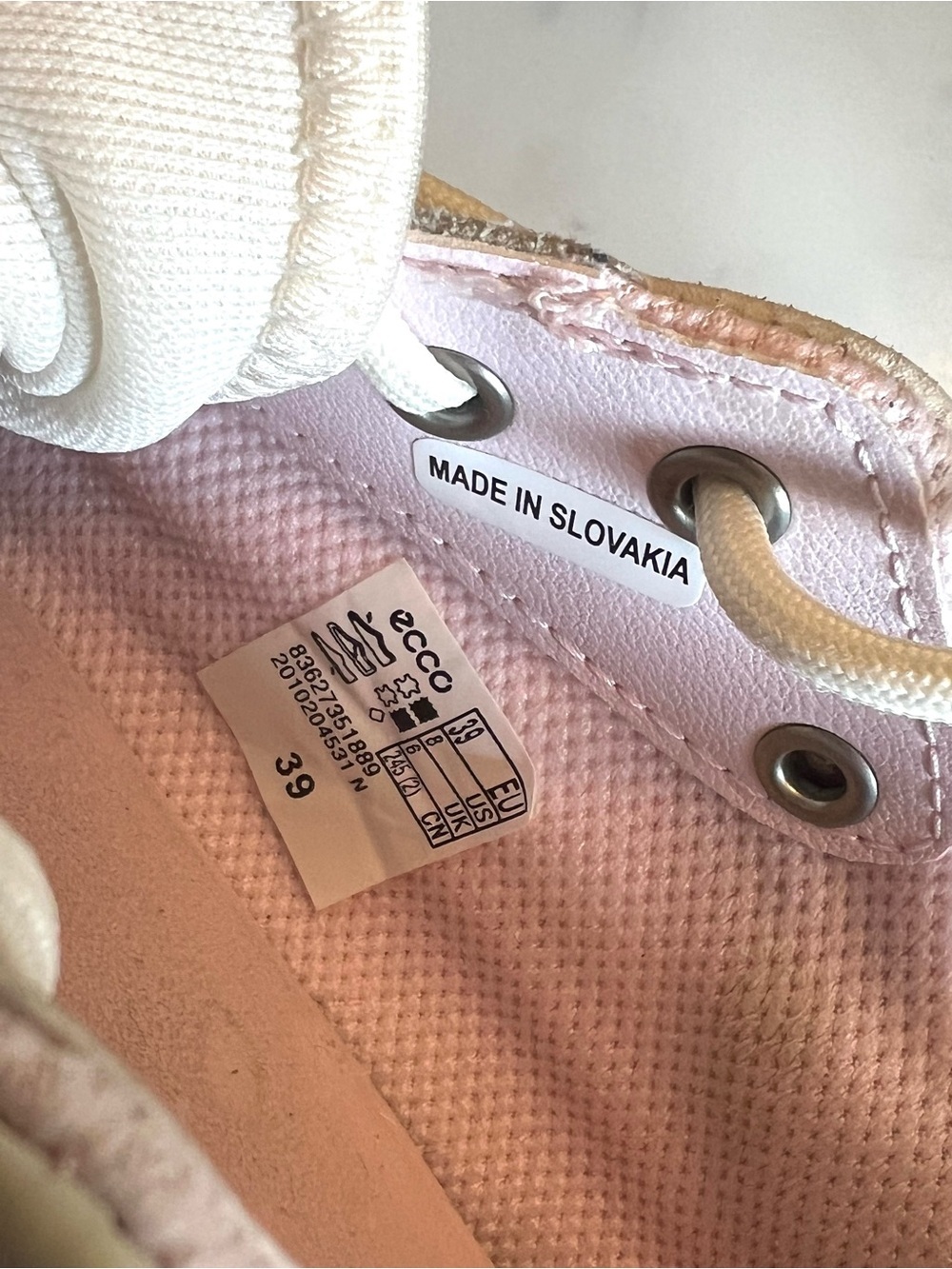 Ecco Women's Pale Pink Suede & Mesh Lace-Up Sneakers - Picture 8 of 8